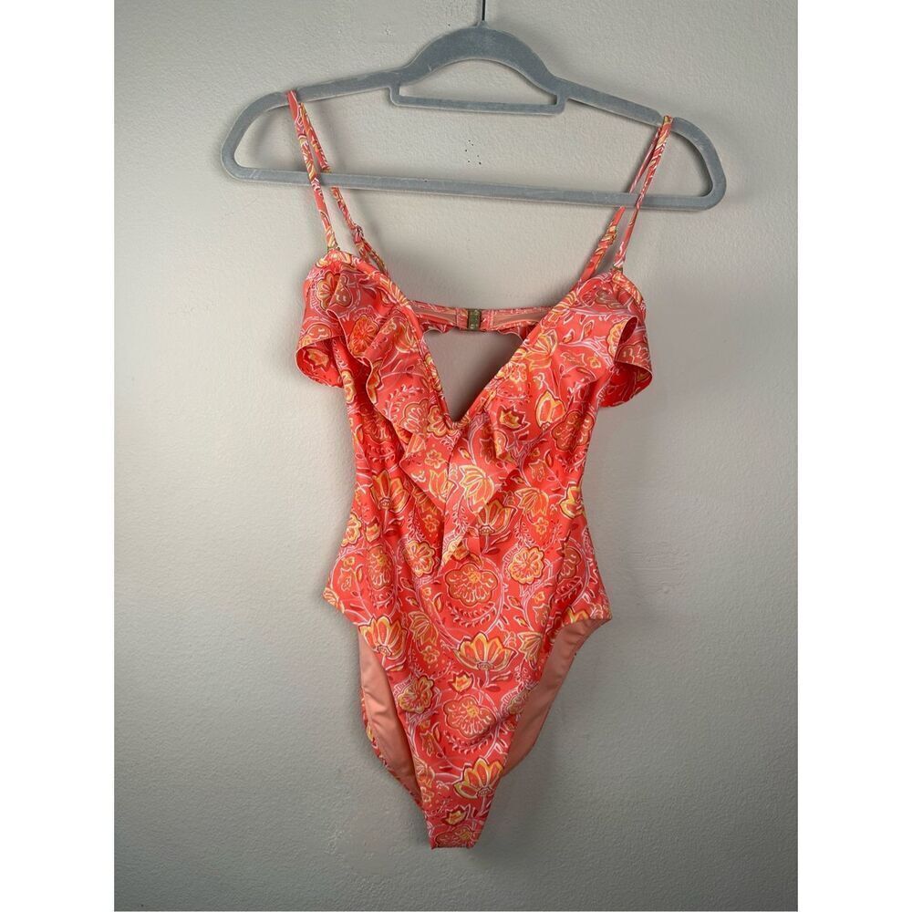 Ramy Brook Ruffle One Piece swimsuit sz Small